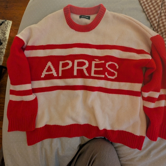 NAADAM Firecracker Red Apres Super Luxe Cashmere Sweater - Picture 2 of 5